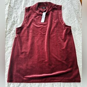 J. Crew Velvet Muscle Tee - Deep Red